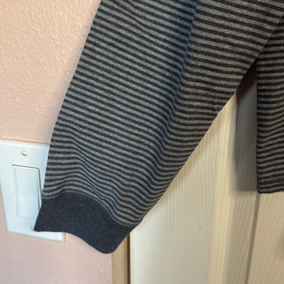 Brooks Brothers Charcoal Gray Striped Long Sleeve Henley size L - Picture 4 of 8